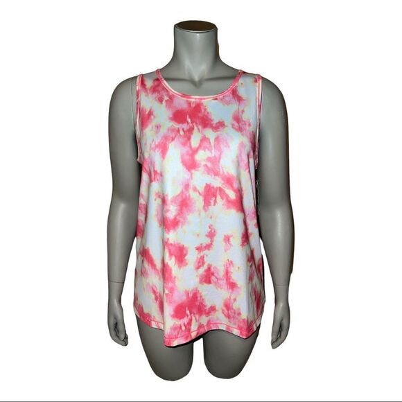 ID Ideology Women's Morning Glory Tie-Dyed Mesh Back Tank Top Medium NWT - Picture 2 of 10